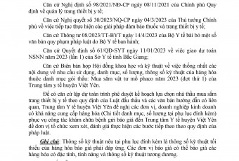 THƯ MỜI BÁO GIÁ