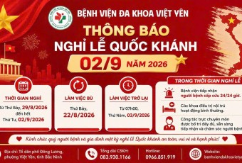 Thông báo nghỉ Lễ Quốc khánh 02/9 năm 2026