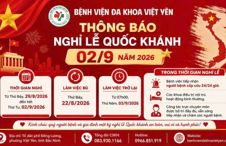 Thông báo nghỉ Lễ Quốc khánh 02/9 năm 2026