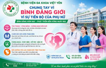 BVĐK Việt Yên chung tay thúc đẩy bình đẳng giới trong chăm sóc sức khỏe