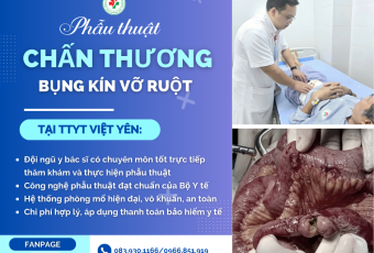 Chấn thương bụng kín vỡ ruột do tai nạn giao thông