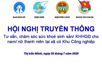 Chú trọng truyền thông chăm sóc sức khoẻ sinh sản/KHHGĐ cho đối tượng VTN/ thanh niên tại Khu công nghiệp