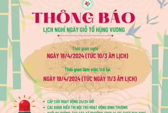 Thông báo nghỉ lễ ngày Giỗ tổ Hùng Vương