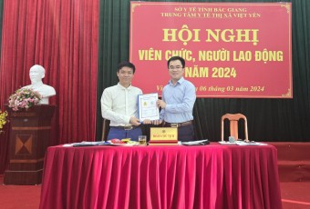 Hội nghị viên chức, người lao động Trung tâm Y tế thị xã Việt Yên