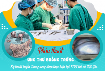 Phẫu thuật ung thư buồng trứng: Kỹ thuật tuyến Trung ương được thực hiện tại TTYT thị xã Việt Yên