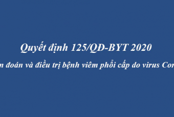 QĐ 125/QĐ-BYT ngày 16/01/2020 về việc ban hành hướng dẫn chẩn đoán, điều trị bệnh viêm phổi cấp do chủng vi rút Corona mới