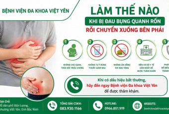 ĐAU BỤNG QUANH RỐN RỒI CHUYỂN XUỐNG BÊN PHẢI: KHÔNG NÊN CHỦ QUAN