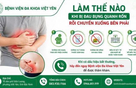 ĐAU BỤNG QUANH RỐN RỒI CHUYỂN XUỐNG BÊN PHẢI: KHÔNG NÊN CHỦ QUAN