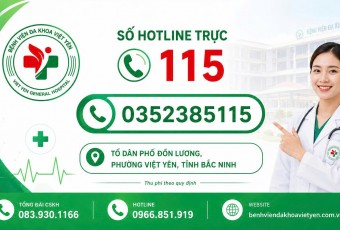 THÔNG BÁO HOTLINE TRỰC 115 – BỆNH VIỆN ĐA KHOA VIỆT YÊN