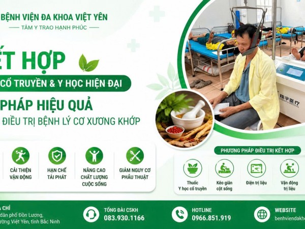 KẾT HỢP Y HỌC CỔ TRUYỀN VÀ Y HỌC HIỆN ĐẠI – GIẢI PHÁP TOÀN DIỆN TRONG ĐIỀU TRỊ BỆNH LÝ CƠ XƯƠNG KHỚP
